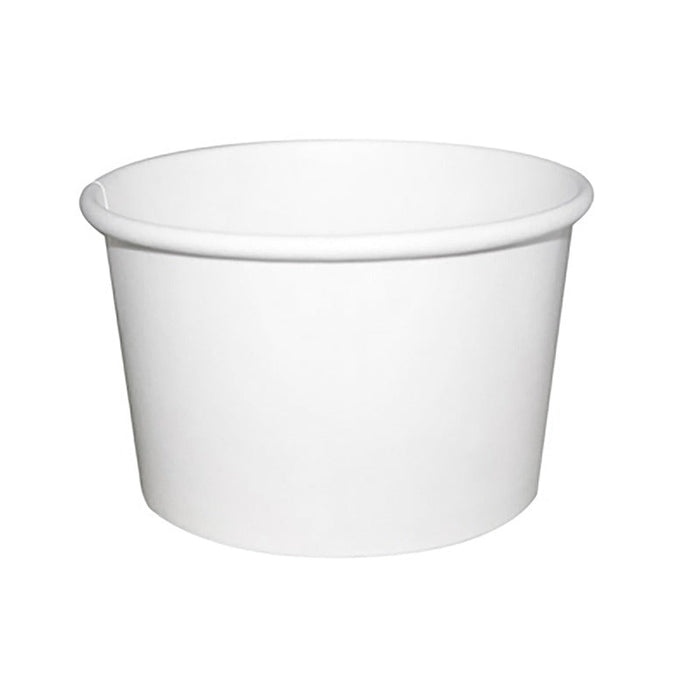 50pcs - Pot carton blanc chaud et froid - 230 ml - Ø 9 cm - H 6,1 cm
