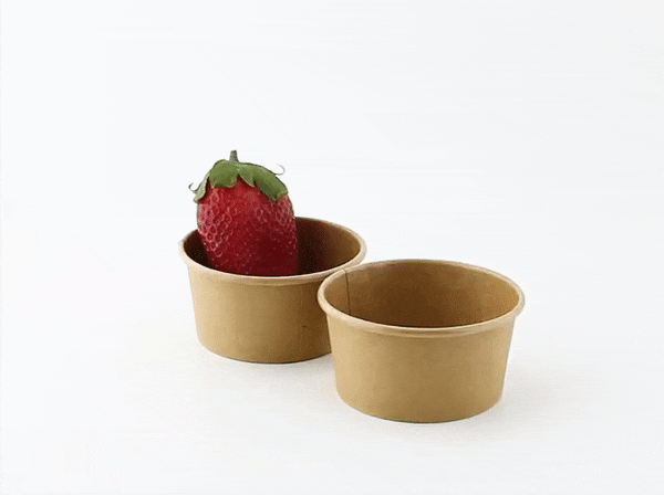 50pcs - Pot carton kraft brun chaud et froid - 230 ml - Ø 9 cm - H 5,7 cm