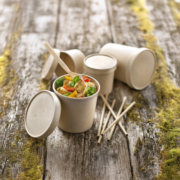 50pcs - Pot carton kraft brun chaud et froid - 230 ml - Ø 9 cm - H 5,7 cm
