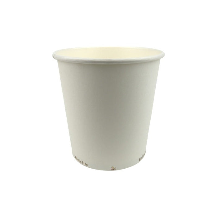 25pcs - Pot carton blanc chaud et froid sans plastique - 700 ml - Ø 11,5 cm - H 11,5 cm