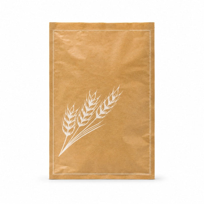 1000pcs - 24x8x41cm - Sac à pain papier kraft brun décor blanc