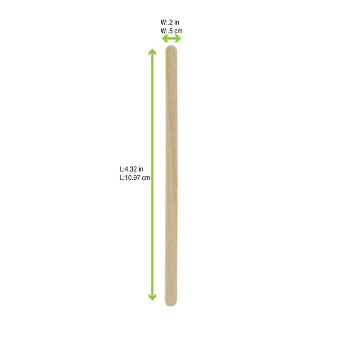 1000pcs - Spatule à café bois à bouts arrondis - 11 cm