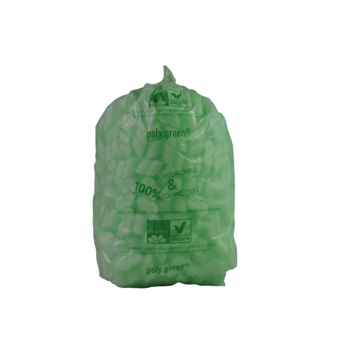 10pcs - Sac poubelle en amidon de maïs vert - 240000 ml - 64 cm x 28 cm x 140 cm