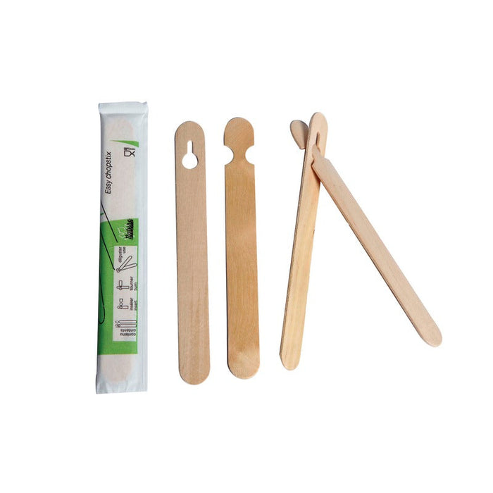 100pcs - Baguette bois pour débutant emballée par paire - 15 cm