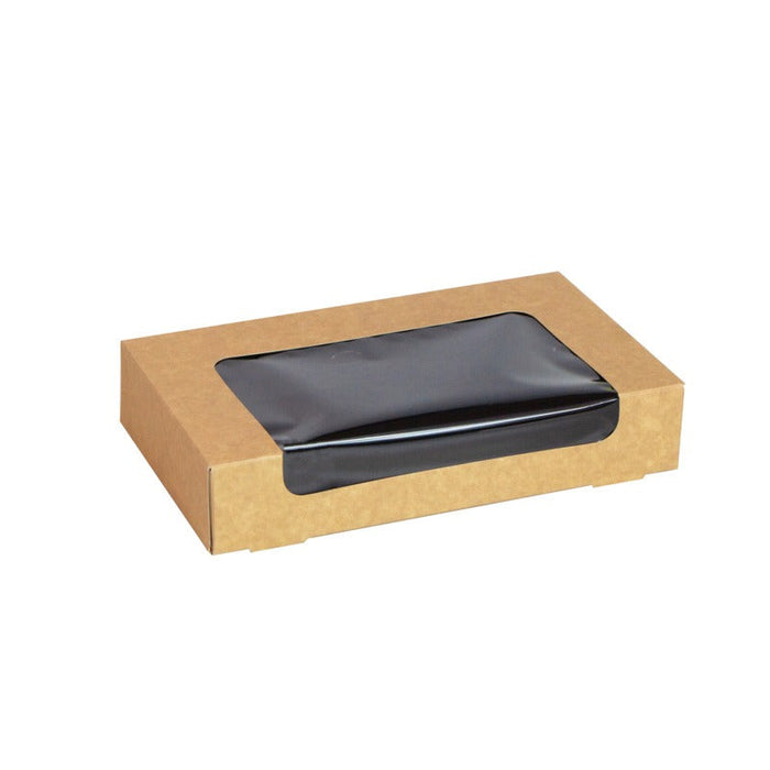 50pcs - Boîte sushi avec fenêtre antibuée pour 18 pièces - 21 cm x 12 cm x 4 cm