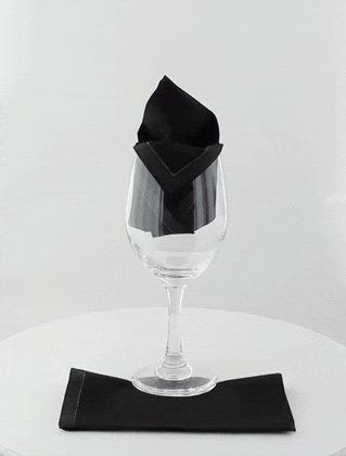 50pcs - 40x40cm - Serviette de table coton noir