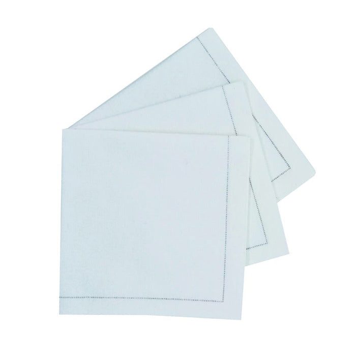 50pcs - Serviette de table coton blanc - 40 cm x 40 cm