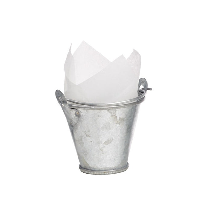 24pcs - Seau en métal avec anse - 30 ml - Ø 4,9 cm - H 4 cm