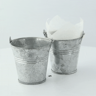 24pcs - Seau en métal avec anse - 90 ml - Ø 6,5 cm - H 6,5 cm