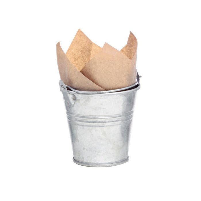 24pcs - Seau en métal avec anse - 90 ml - Ø 6,5 cm - H 6,5 cm
