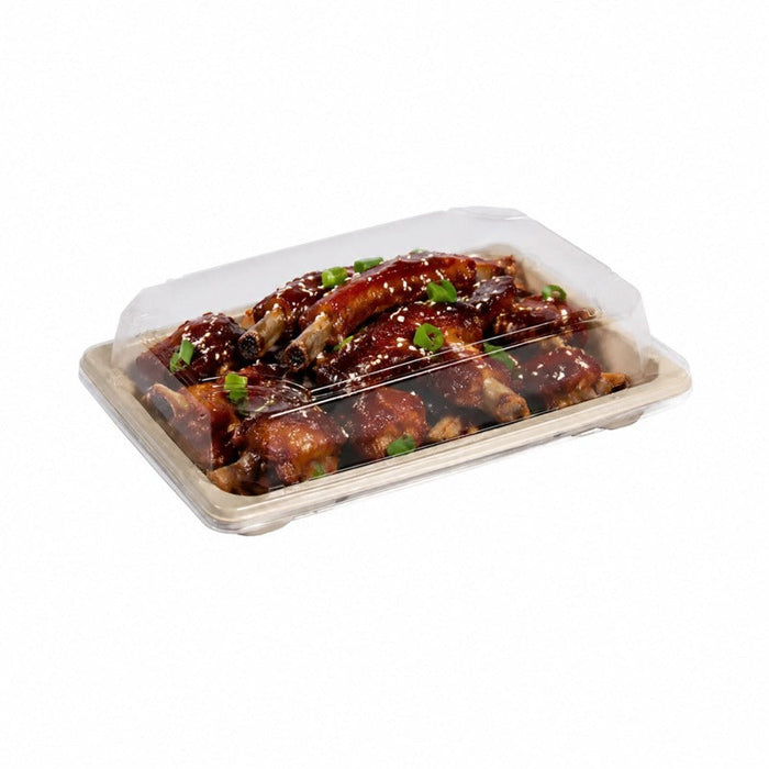 50pcs - Couvercle PET transparent - 14,1 cm x 9,9 cm x 0,7 cm - Compatible avec 210TMFP37, 210TMFP50