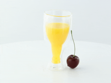 12pcs - Mini verre borosilicate double paroi "Bibou" - 60 ml - Ø 5 cm - H 10 cm