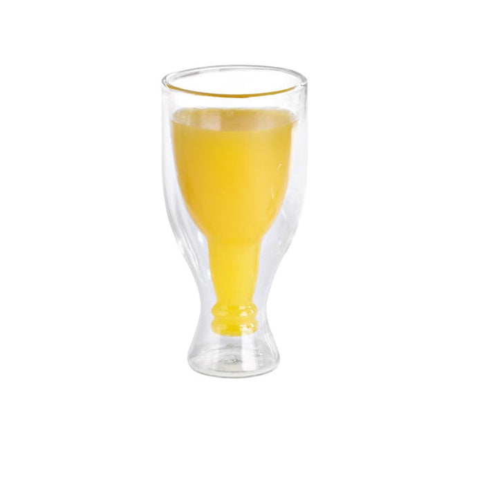12pcs - Mini verre borosilicate double paroi "Bibou" - 60 ml - Ø 5 cm - H 10 cm