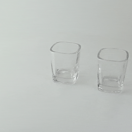 12pcs - Verre à shot carré "Quadra" - 50 ml - Ø 5 cm - H 6 cm