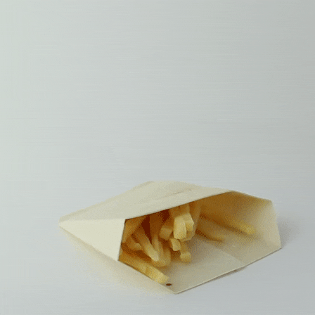 25pcs - Pochette à frites en bois - 12,8 cm x 4 cm x 13 cm