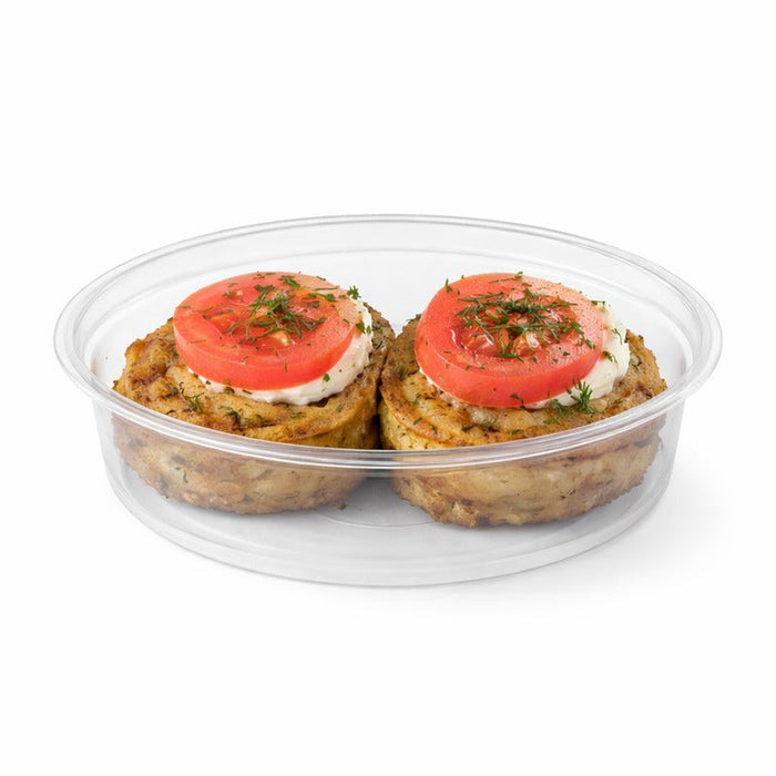 50pcs - 960ml Ø17cm H5,5cm - Saladier rond "Saladeli" en PET transparent sans couvercle