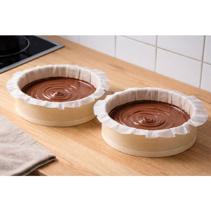 10pcs - Anneau de cuisson "Bake-a-ring" avec papier cuisson intégré - 490 ml - Ø 11,8 cm - H 4,7 cm
