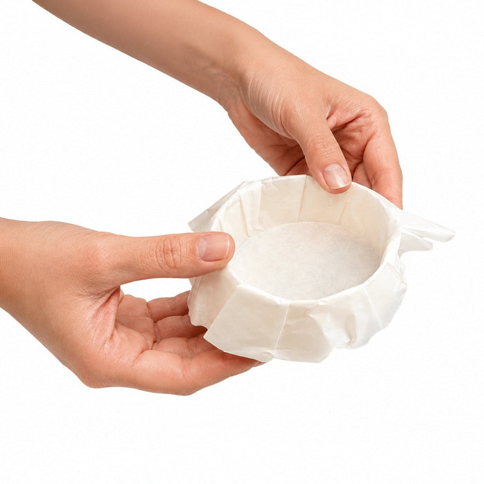10pcs - Anneau de cuisson "Bake-a-ring" avec papier cuisson intégré - 150 ml - Ø 8,2 cm - H 3 cm