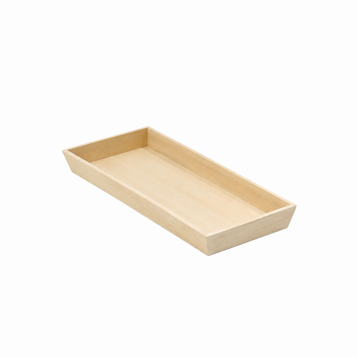 10pcs - Plateau repas bois rectangulaire "Noa" - 39 cm x 15 cm x 4 cm