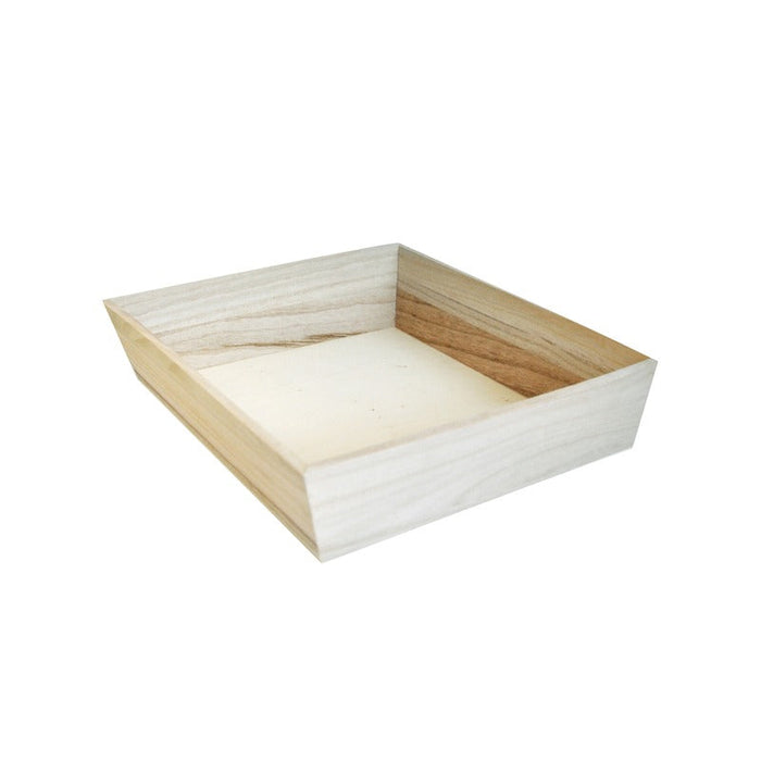 10pcs - Plateau repas bois carré "Noa" - 26 cm x 26 cm x 6,6 cm