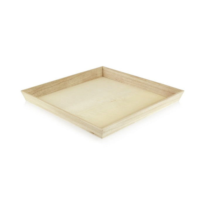 10pcs - Plateau repas bois carré "Noa" - 31 cm x 31 cm x 4 cm