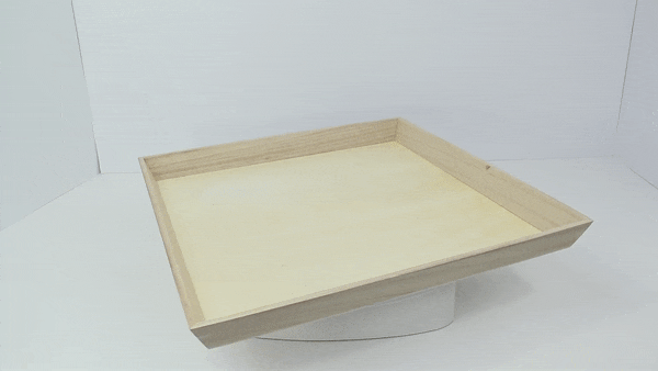 10pcs - Plateau repas bois carré "Noa" - 39 cm x 39 cm x 4 cm