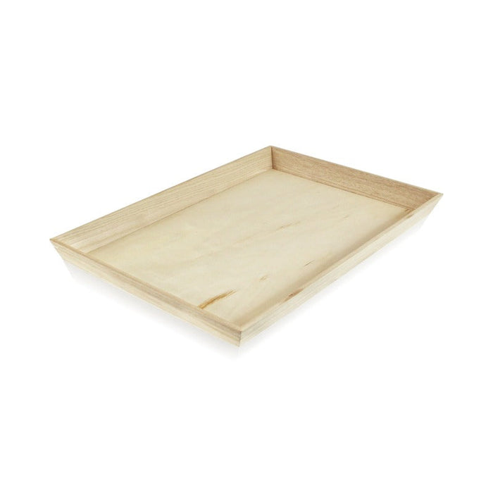 10pcs - Plateau repas bois rectangulaire "Noa" - 39 cm x 29 cm x 4 cm