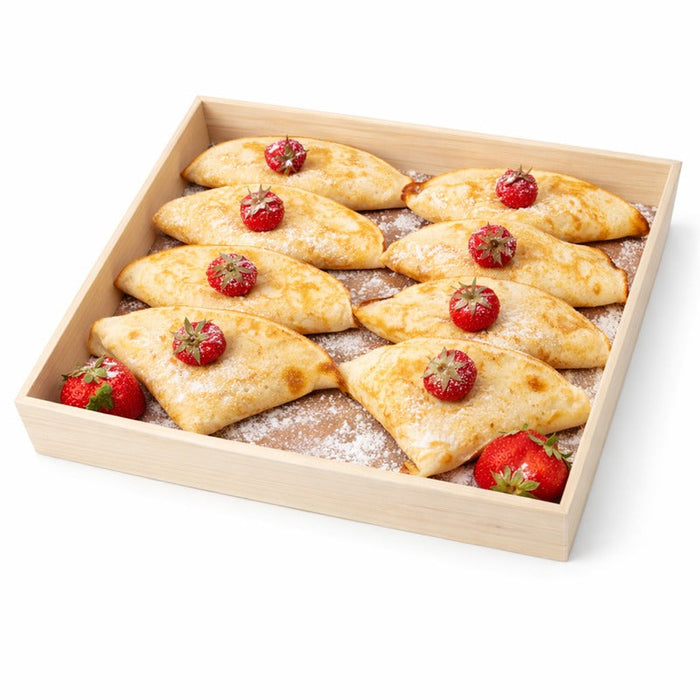 10pcs - Plateau repas bois carré "Noa" - 39 cm x 39 cm x 6,6 cm