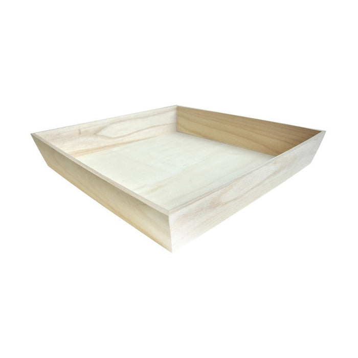10pcs - Plateau repas bois carré "Noa" - 39 cm x 39 cm x 6,6 cm
