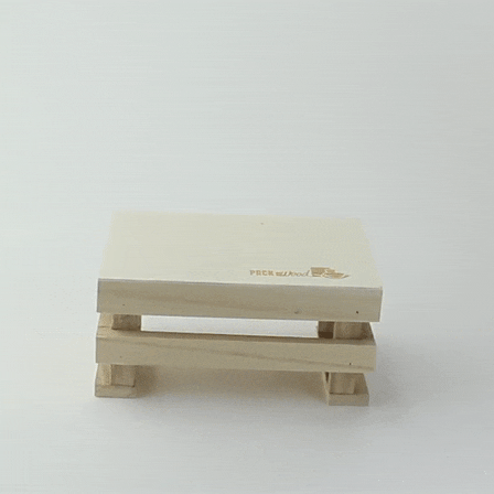 48pcs - Mini cagette bois - 13,5 cm x 8,5 cm x 7 cm