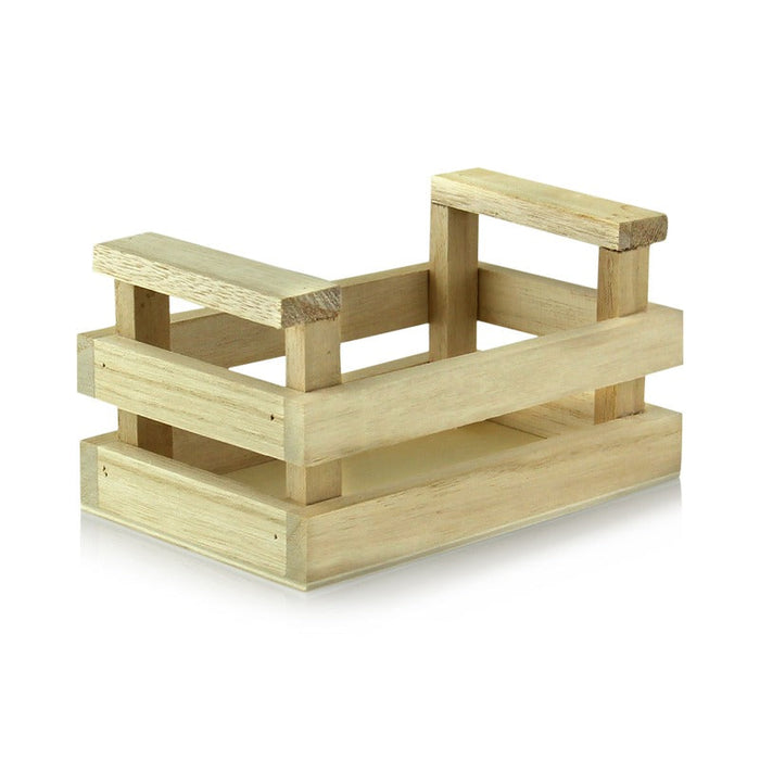 48pcs - Mini cagette bois - 13,5 cm x 8,5 cm x 7 cm