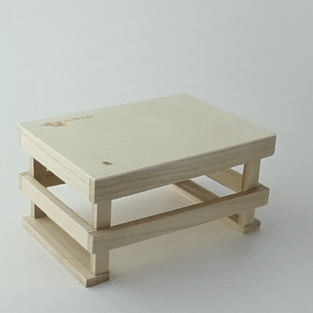 12pcs - Mini cagette bois - 17 cm x 12 cm x 9 cm