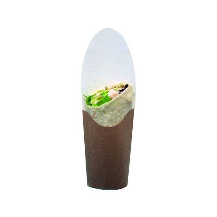 100pcs - Etui carton brun wraps et crêpes - 25,5 cm x 8,9 cm