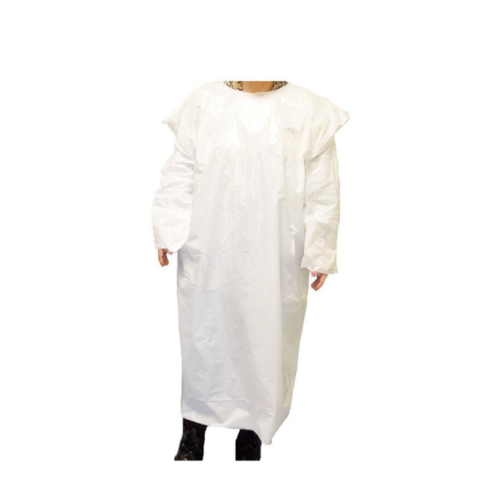 50pcs - Combinaison de protection en non tissé blanc taille XL