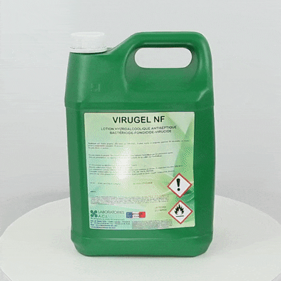 1pc - Solution hydroalcoolique en bidon - 5000 ml - 15 cm x 10 cm x 29 cm