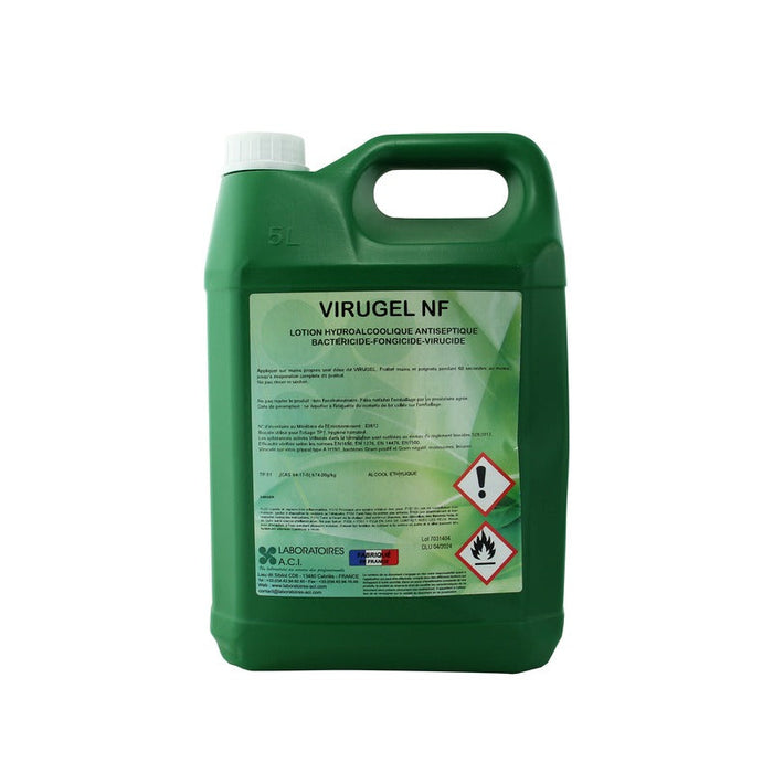 1pc - Solution hydroalcoolique en bidon - 5000 ml - 15 cm x 10 cm x 29 cm