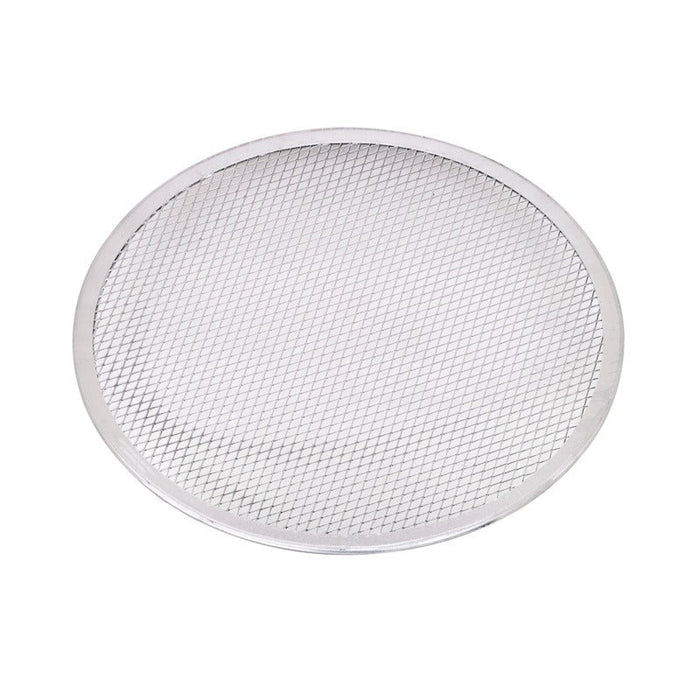 12pcs - Grille à pizza ronde aluminium à fond ajouré - Ø 33,02 cm - H 0,4 cm