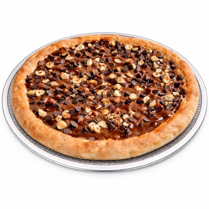 12pcs - Grille à pizza ronde aluminium à fond ajouré - Ø 40,64 cm - H 0,4 cm