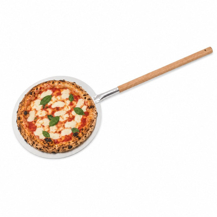 12pcs - Pelle à pizza ronde avec poignée en bois - Ø 35,5 cm - L 100,5 cm
