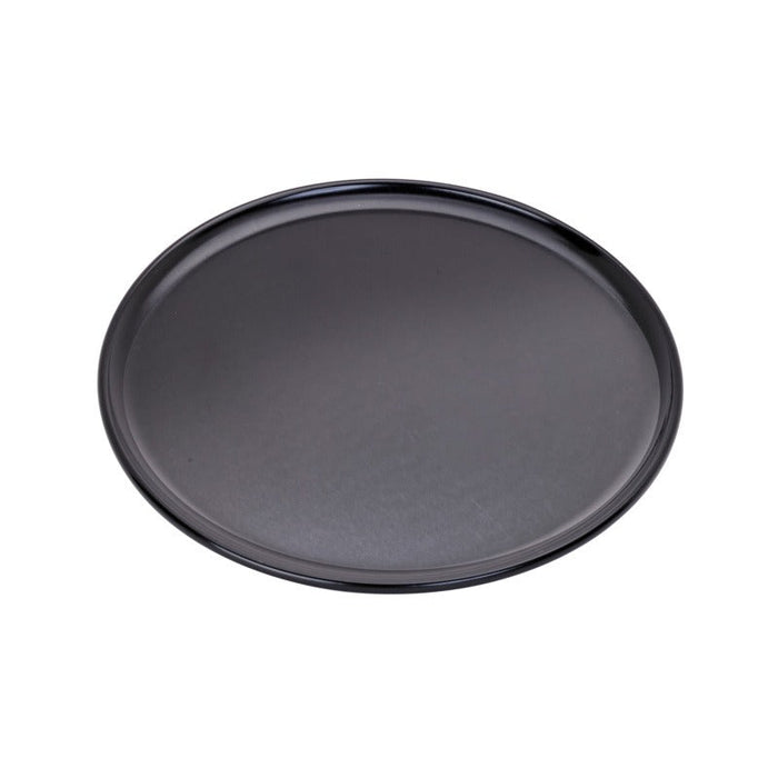 12pcs - Plateau à pizza noir en aluminium anodisé - Ø 25,4 cm