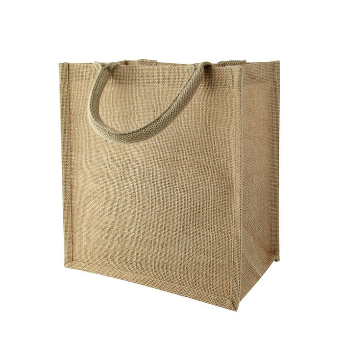 30pcs - Sac cabas en jute brun - 26 cm x 17 cm x 28 cm