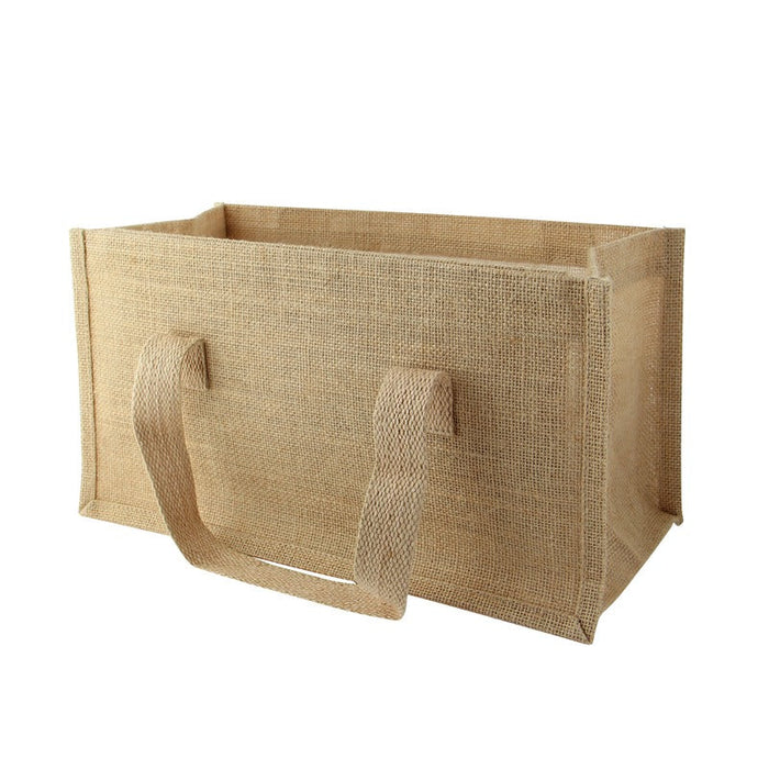 20pcs - Sac cabas en jute brun - 35,5 cm x 18 cm x 19 cm