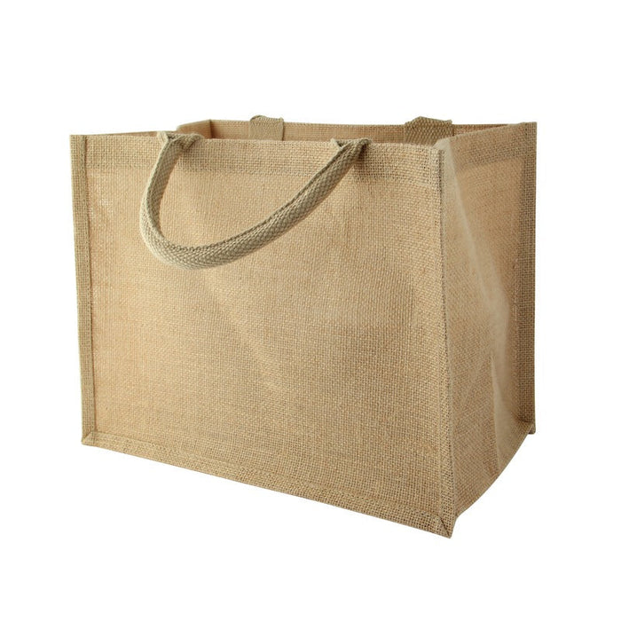 30pcs - Sac cabas en jute brun - 32 cm x 20 cm x 25 cm