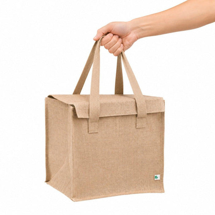 10pcs - 38x33x38cm - Sac cabas en jute brun