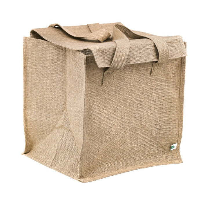 10pcs - 38x33x38cm - Sac cabas en jute brun