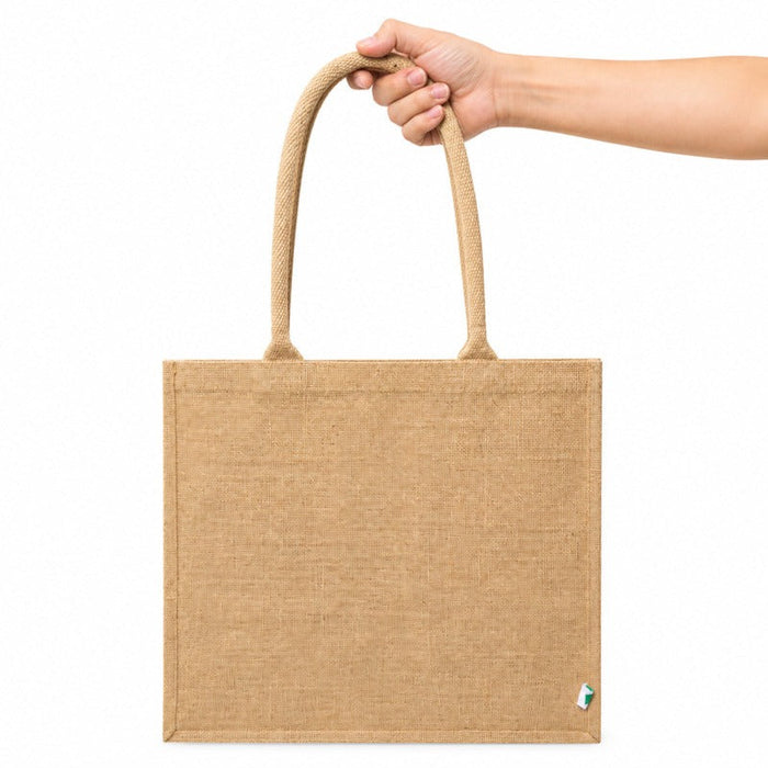 20pcs - Sac cabas en jute brun - 38 cm x 33 cm x 38 cm