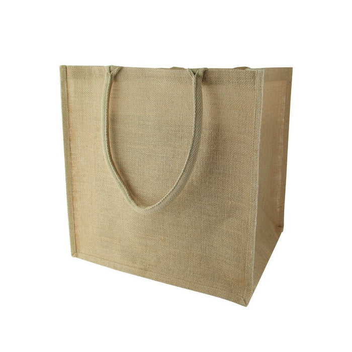 20pcs - Sac cabas en jute brun - 38 cm x 33 cm x 38 cm