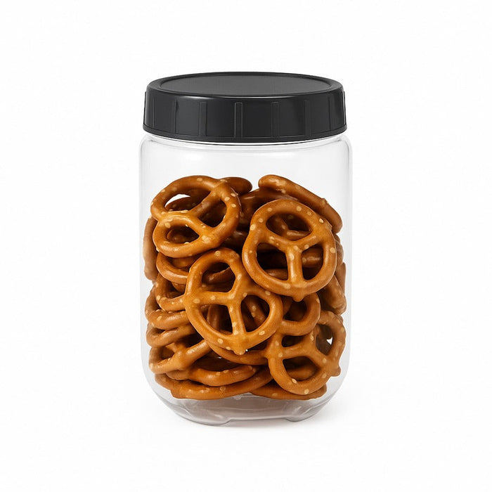 24pcs - Bokolock - 1000 ml PET avec couvercle gris - Ø 10 cm - H 17 cm