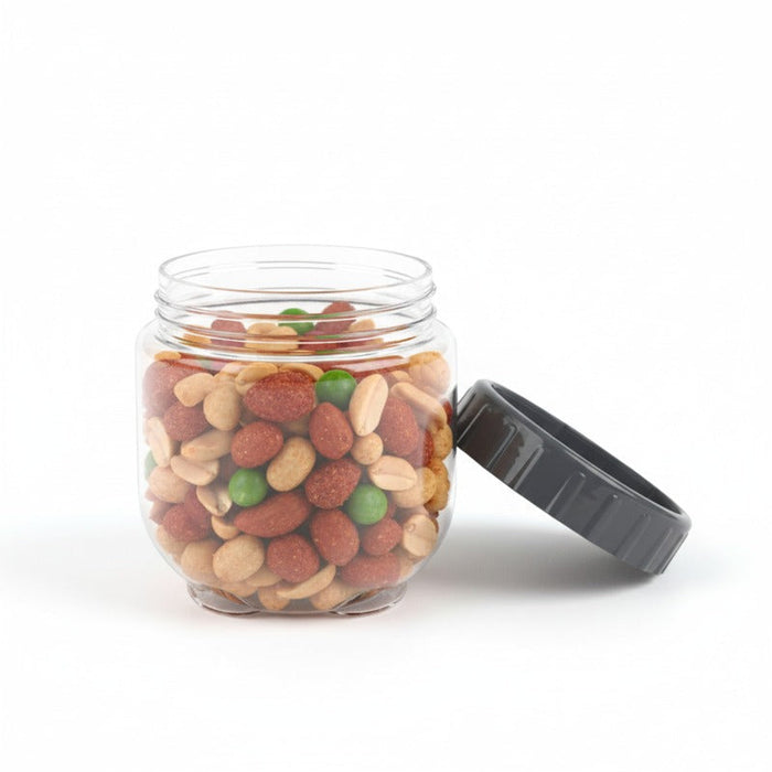 24pcs - Bokolock - 750 ml PET avec couvercle gris - Ø 10 cm - H 11 cm