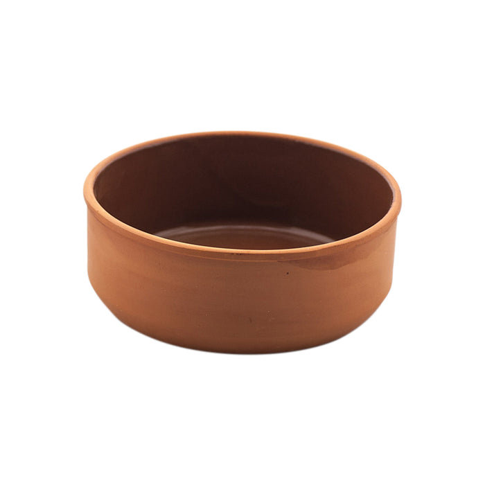 4pcs - Bol rond en terre cuite émaillé intérieur "Ceramik" - 70 ml - Ø 7,5 cm - H 3 cm